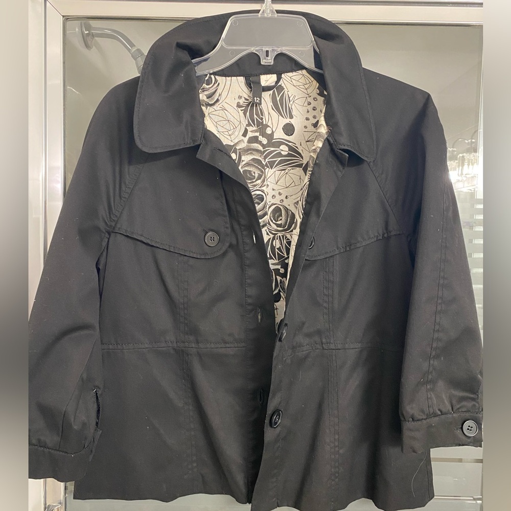 H&M Black Women's Blazer with Patterned Lining